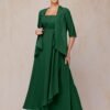 2 Pieces Ankle Length Chiffon Mother Of The Bride Dress