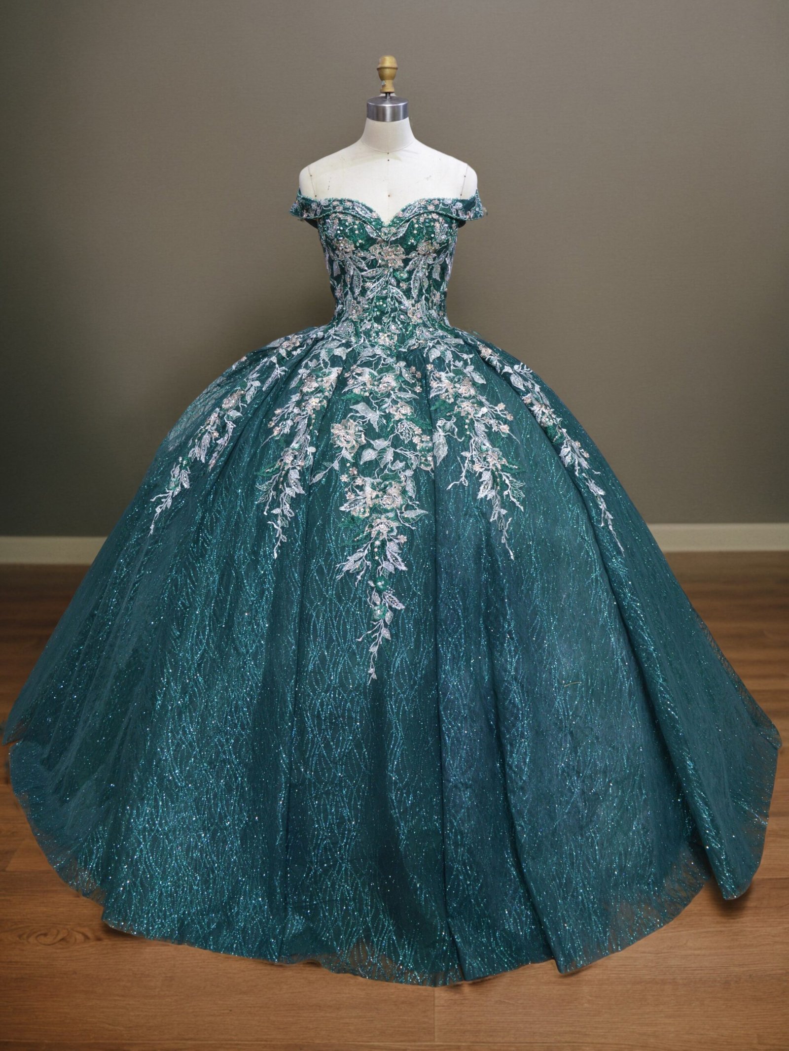 Off Shoulder Appliqued Ball Gown Quinceanera Dress