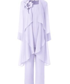 Floral Chiffon Mother of the Bride Dress Pant Suits