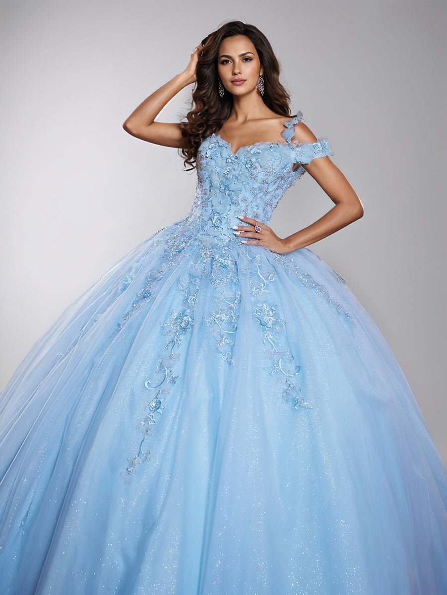 Off Shoulder Lace Ball Gown Quinceanera Dress