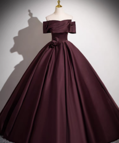 Ruched Satin Ball Gown Quinceanera Dress