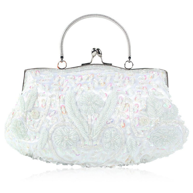 Vintage Handmade Beaded Embroidery Evening Bag