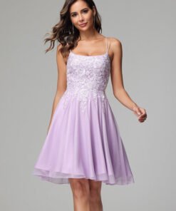 Off Shoulder Lace Fit Flare Homecoming Dress